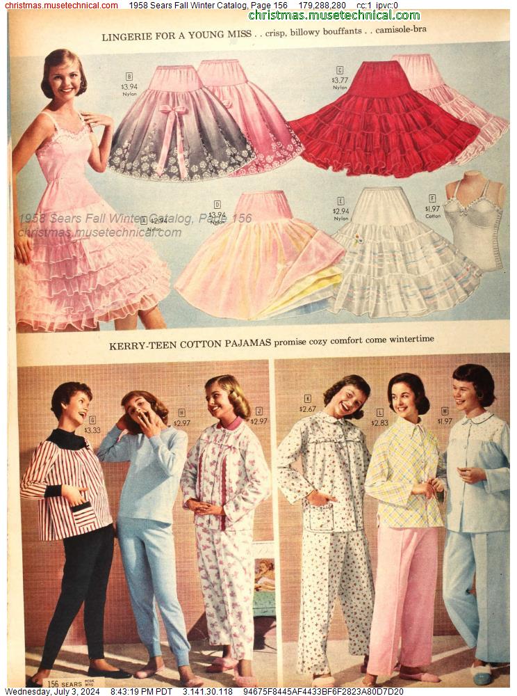 1958 Sears Fall Winter Catalog, Page 156