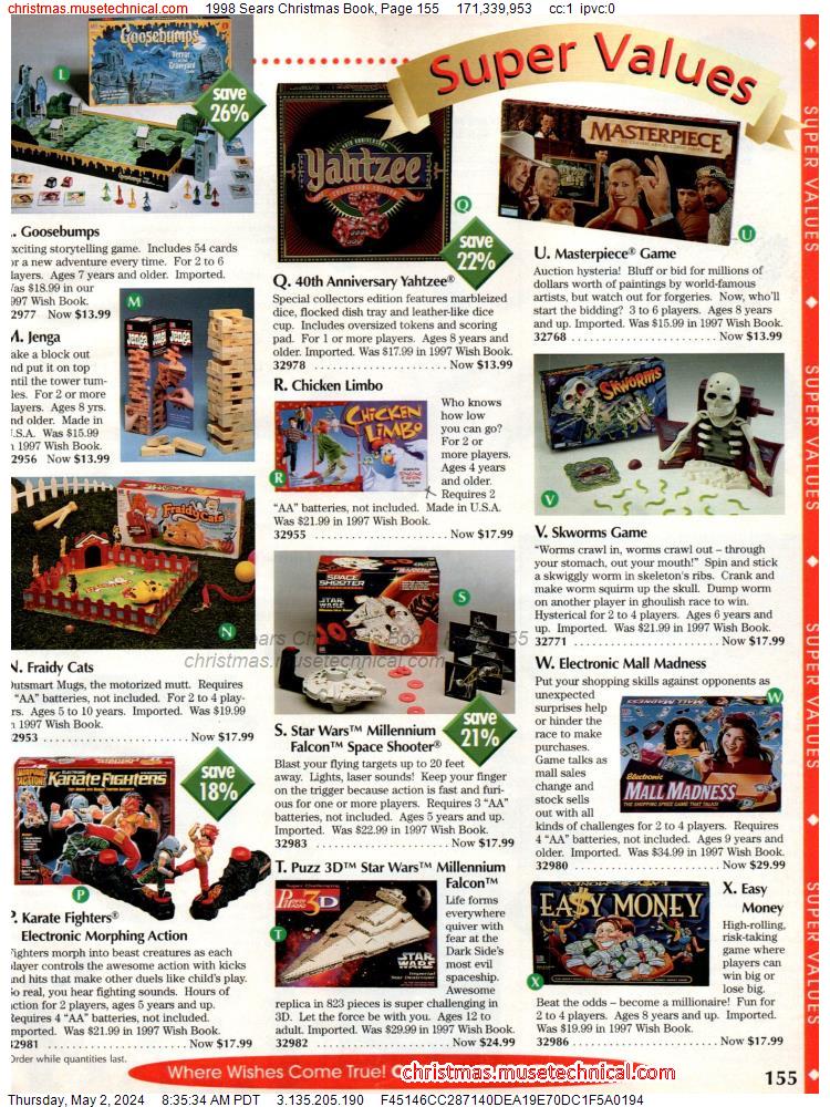 1998 Sears Christmas Book, Page 155