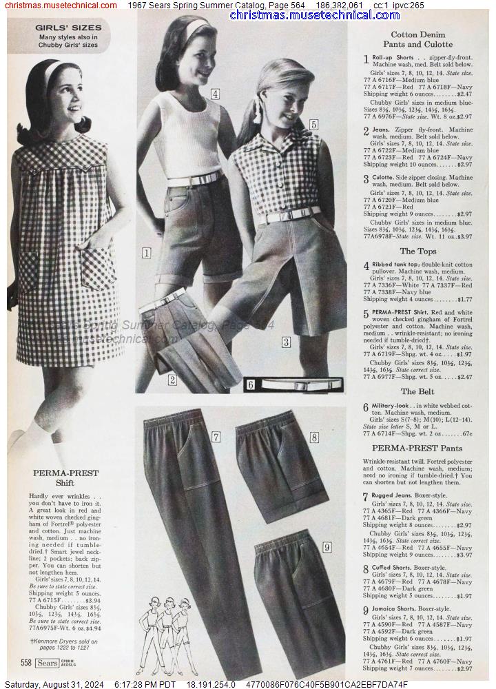 1967 Sears Spring Summer Catalog, Page 564