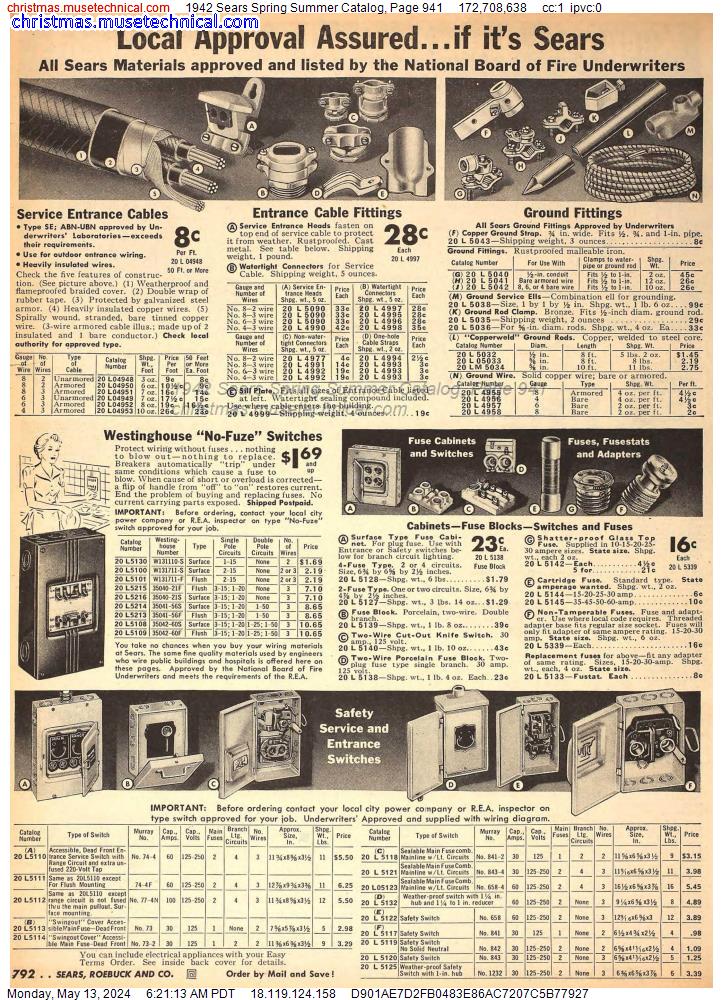 1942 Sears Spring Summer Catalog, Page 941