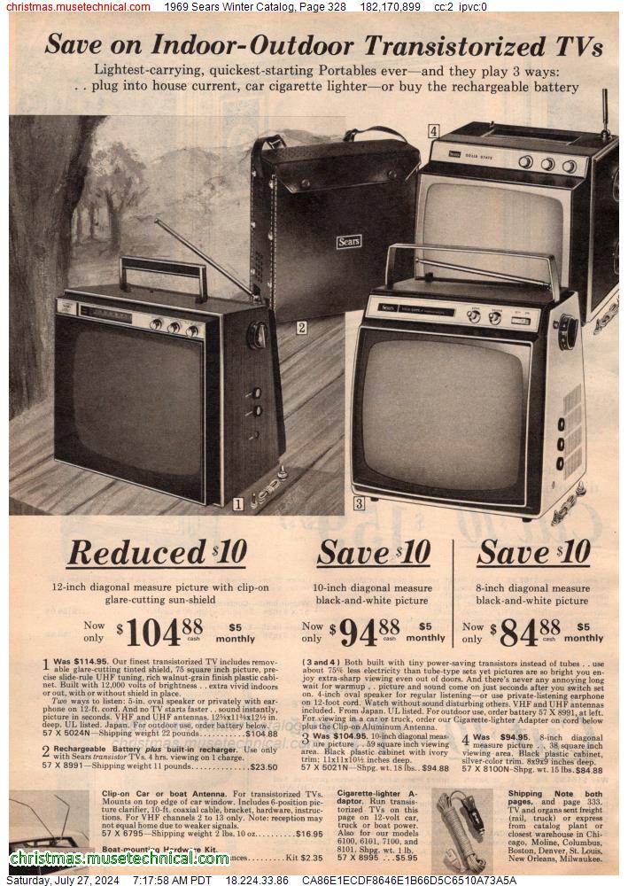 1969 Sears Winter Catalog, Page 328