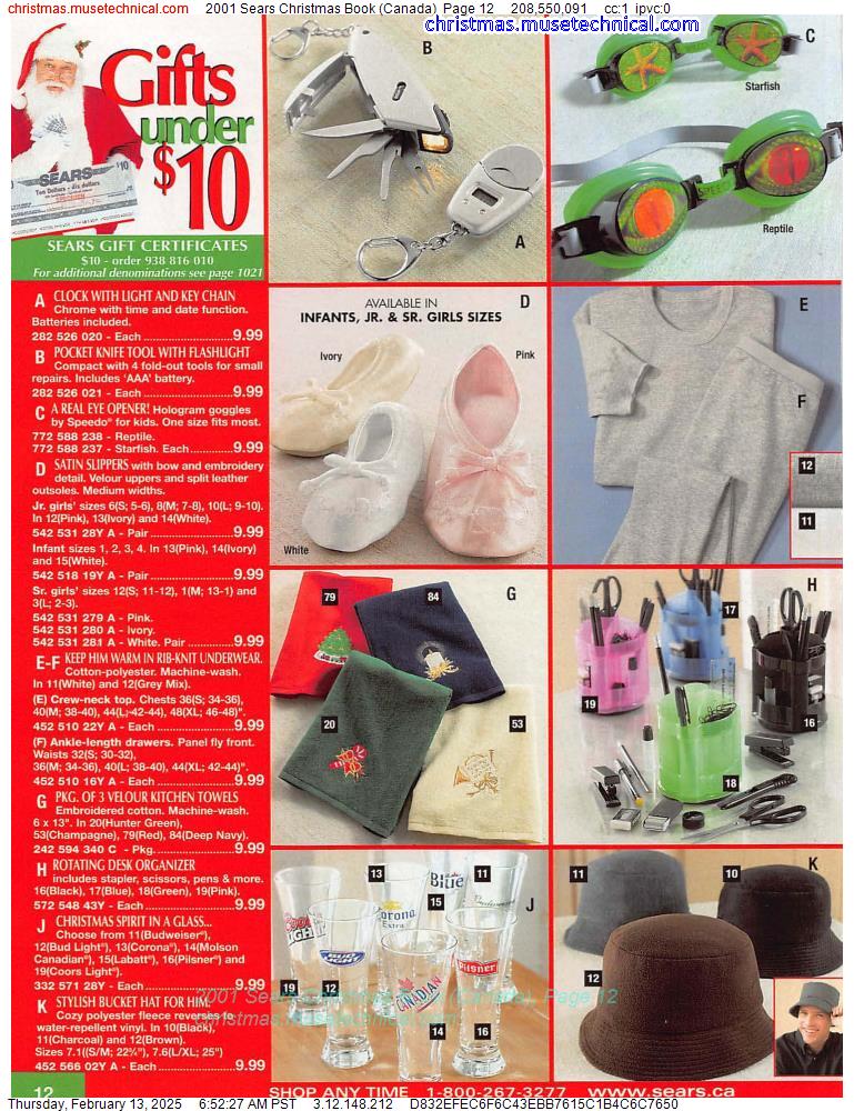 2001 Sears Christmas Book (Canada), Page 12