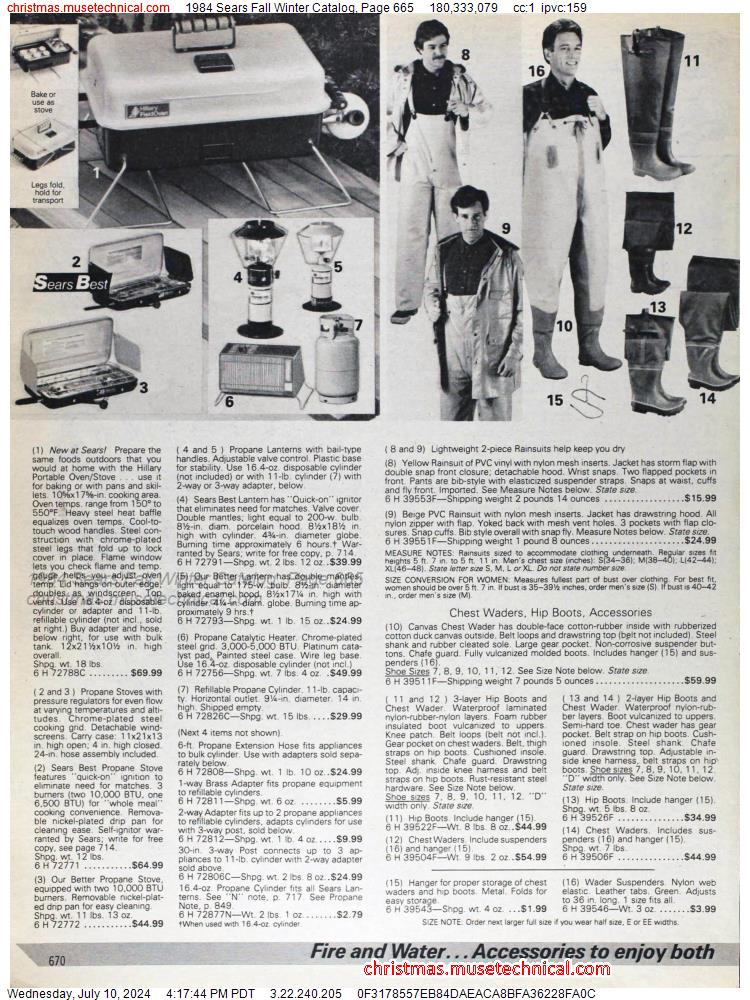 1984 Sears Fall Winter Catalog, Page 665
