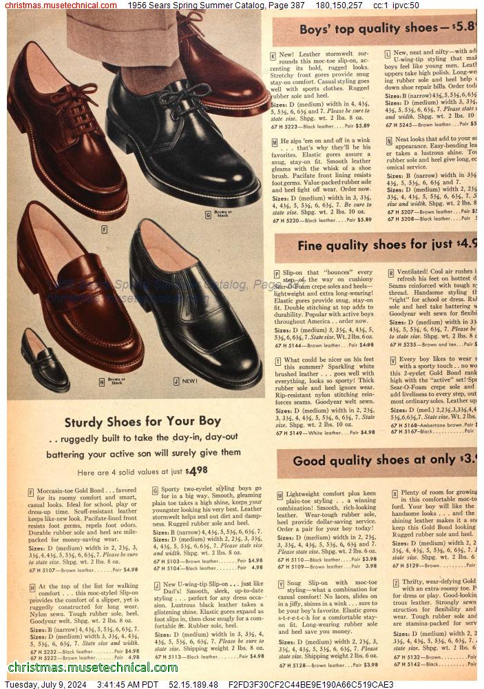 1956 Sears Spring Summer Catalog, Page 387