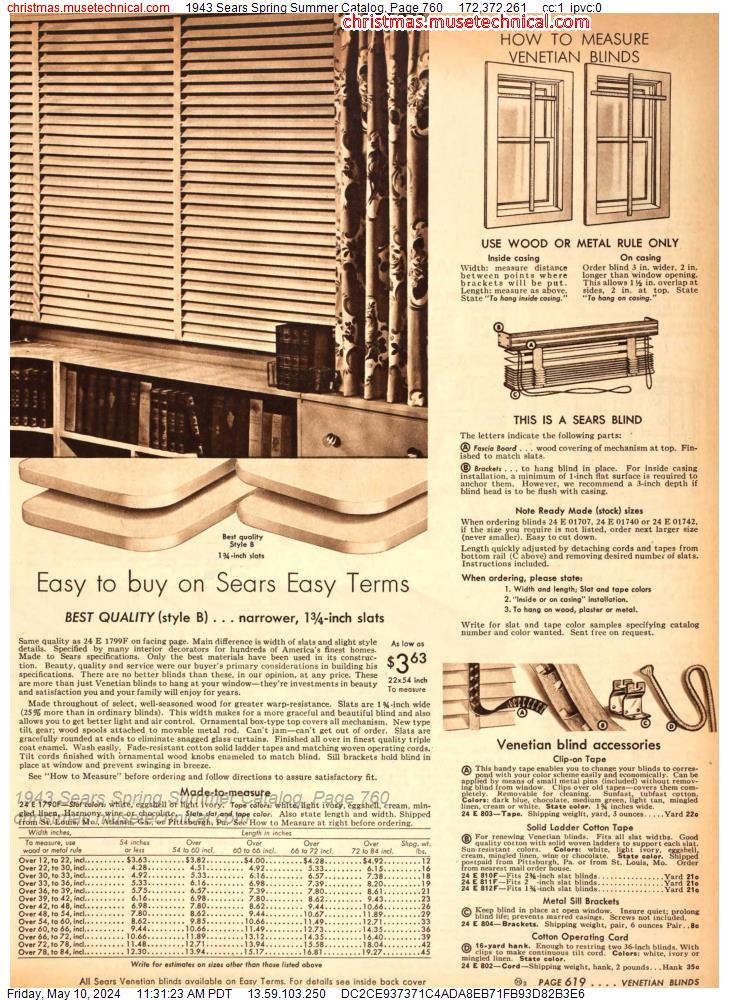 1943 Sears Spring Summer Catalog, Page 760