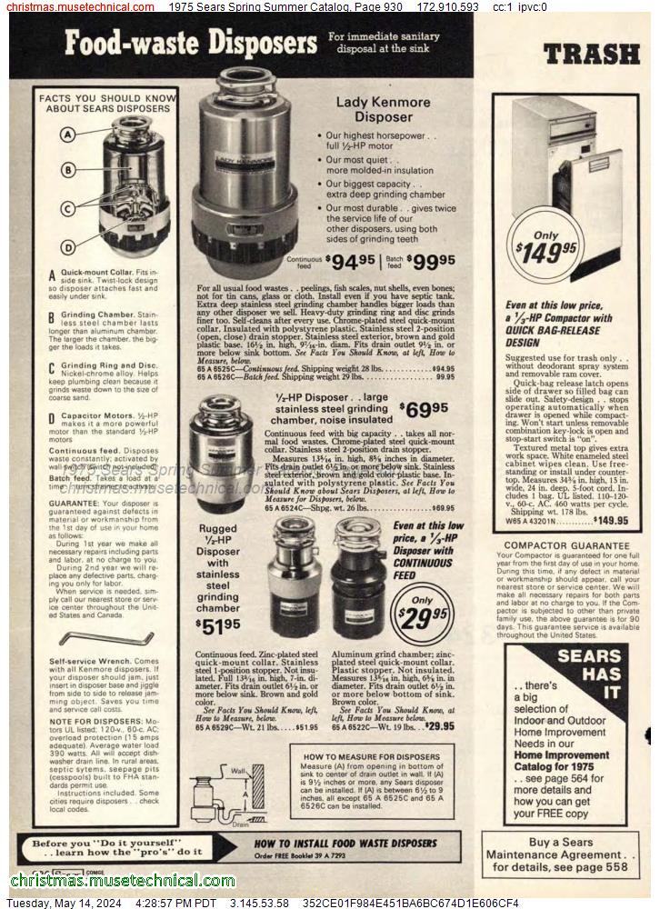 1975 Sears Spring Summer Catalog, Page 930