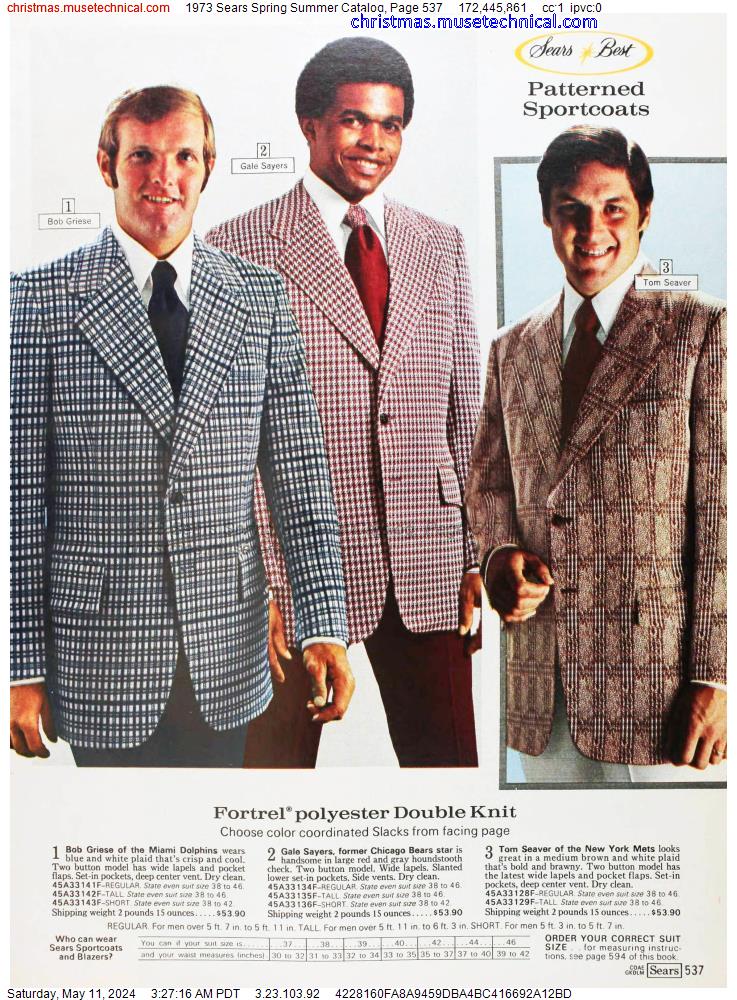 1973 Sears Spring Summer Catalog, Page 537