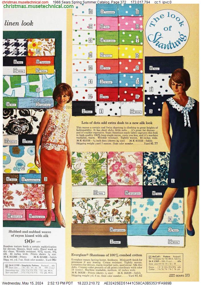 1966 Sears Spring Summer Catalog, Page 372
