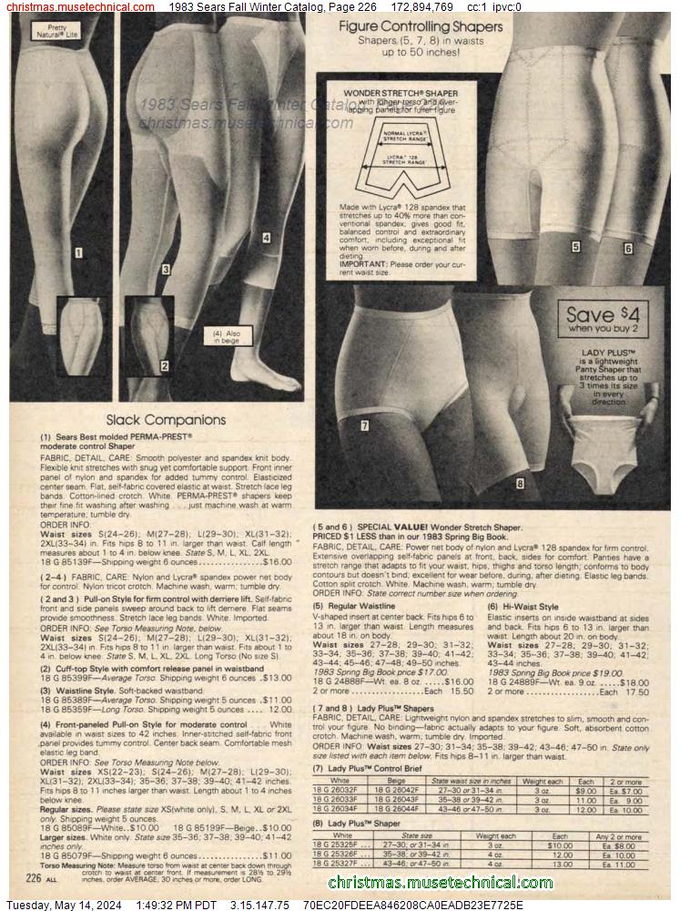 1983 Sears Fall Winter Catalog, Page 226