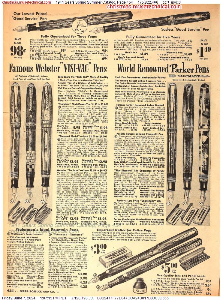 1941 Sears Spring Summer Catalog, Page 454