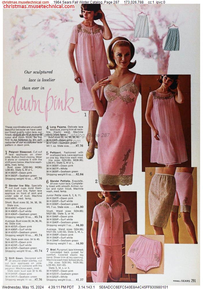 1964 Sears Fall Winter Catalog, Page 287