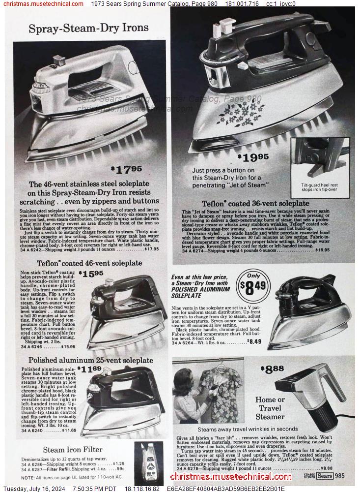 1973 Sears Spring Summer Catalog, Page 980