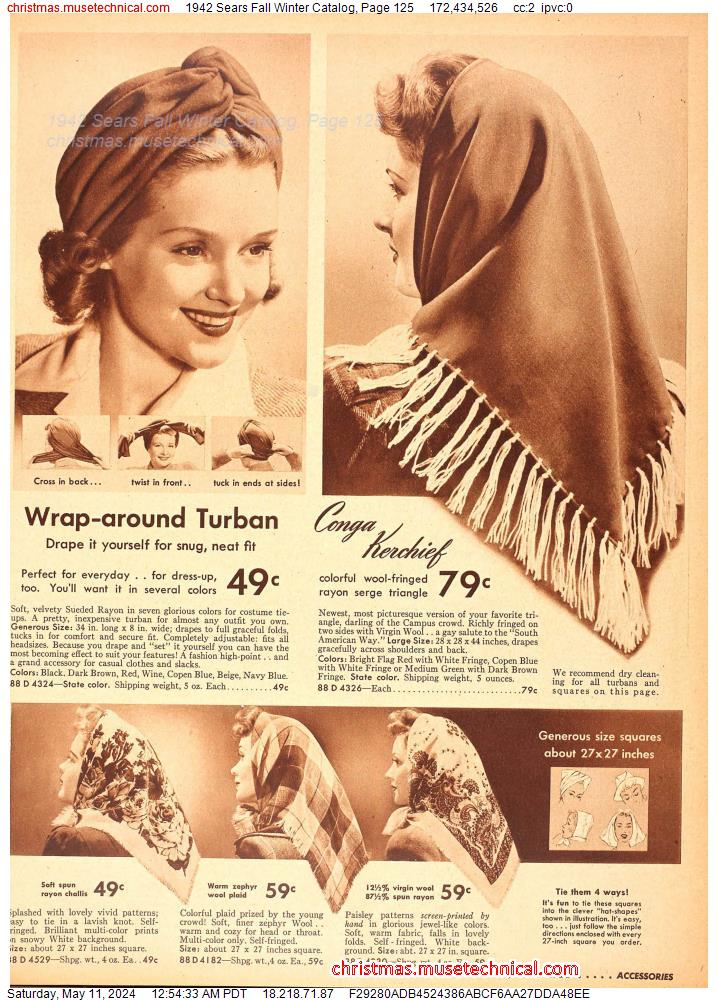 1942 Sears Fall Winter Catalog, Page 125