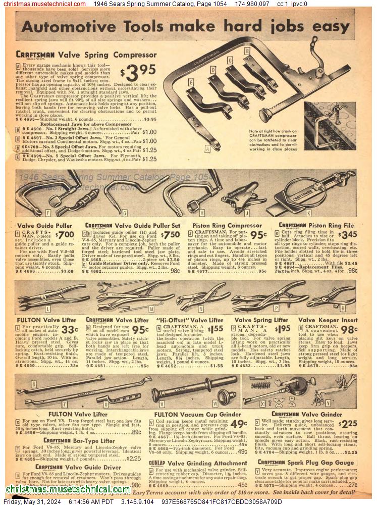 1946 Sears Spring Summer Catalog, Page 1054