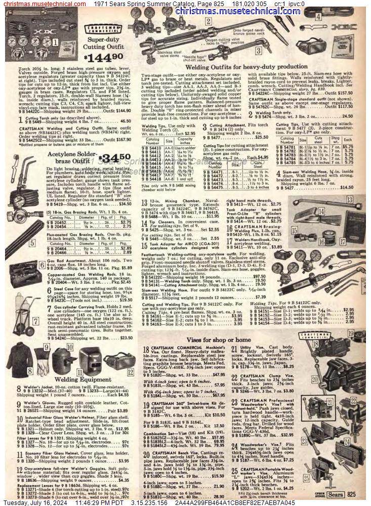 1971 Sears Spring Summer Catalog, Page 825