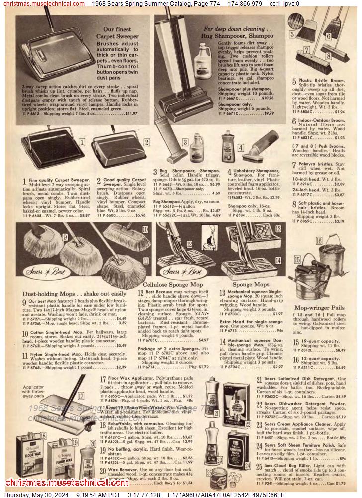 1968 Sears Spring Summer Catalog, Page 774