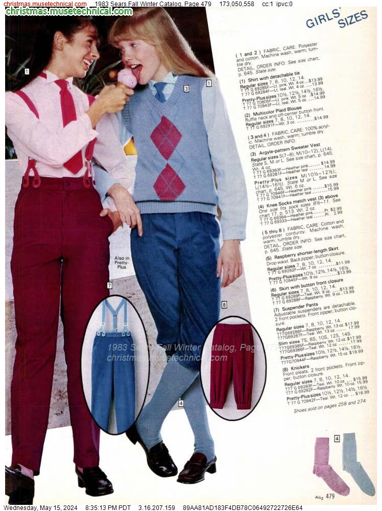 1983 Sears Fall Winter Catalog, Page 479