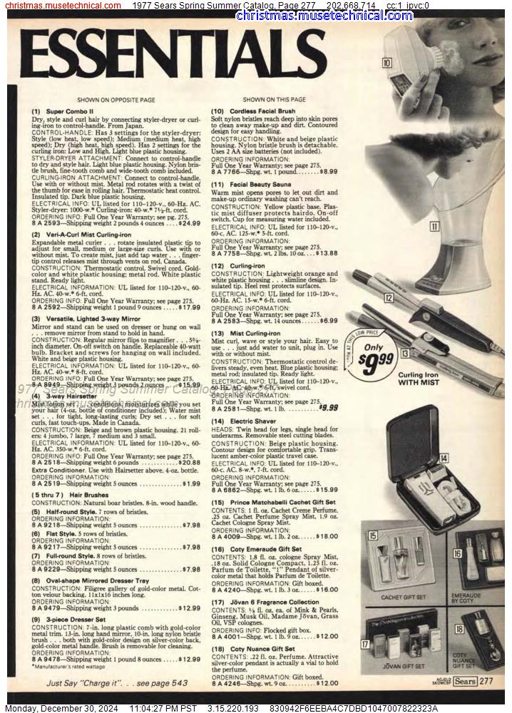 1977 Sears Spring Summer Catalog, Page 277