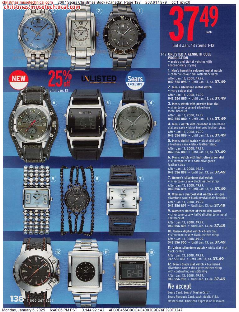 2007 Sears Christmas Book (Canada), Page 138