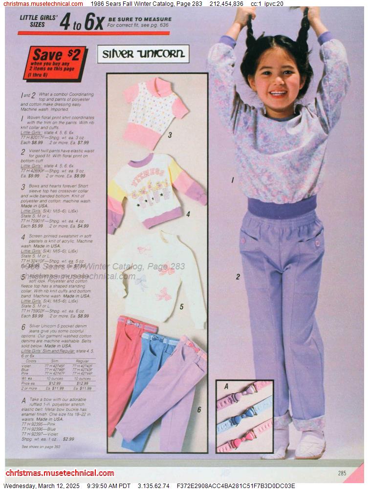 1986 Sears Fall Winter Catalog, Page 283