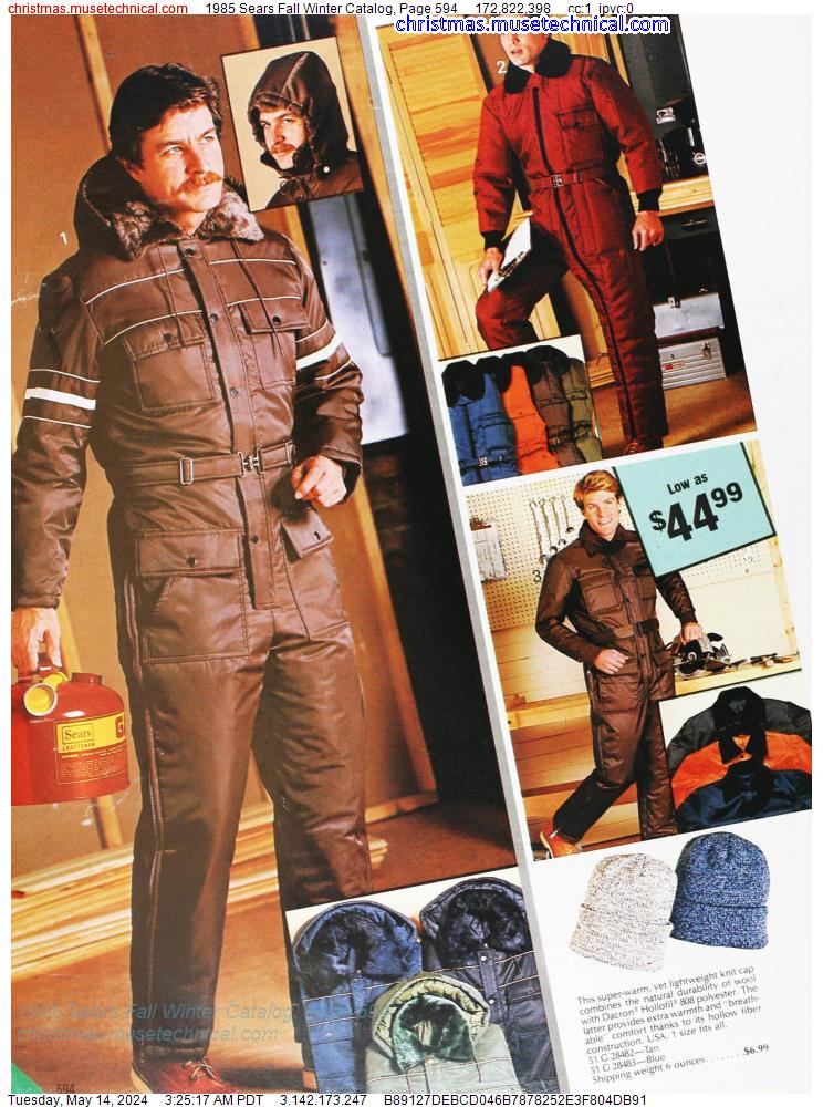 1985 Sears Fall Winter Catalog, Page 594