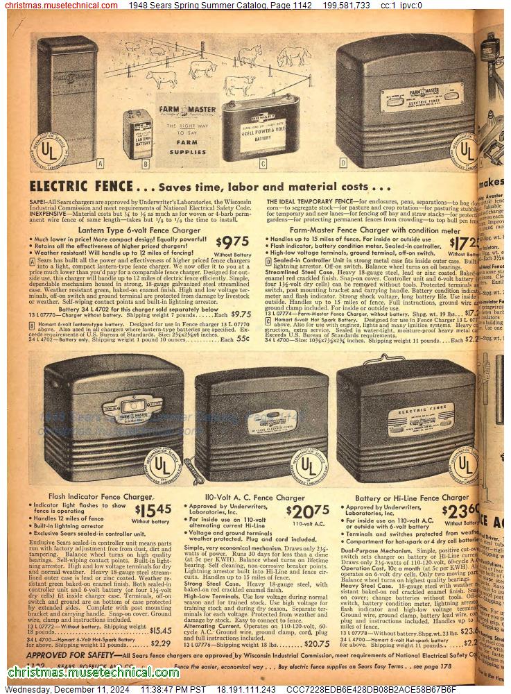 1948 Sears Spring Summer Catalog, Page 1142