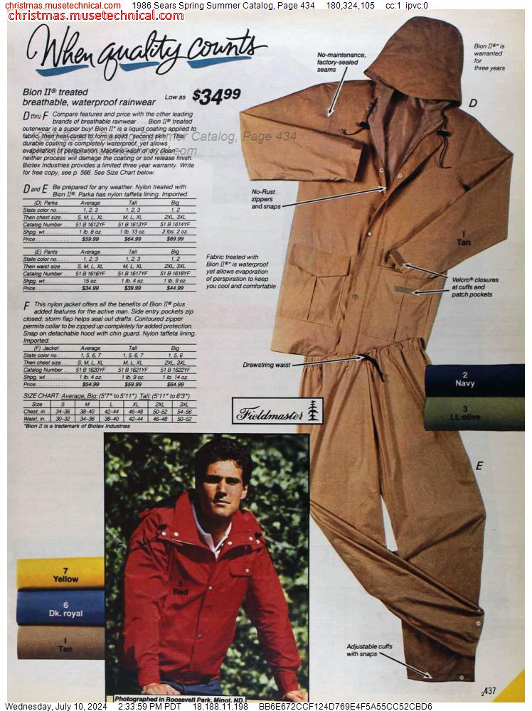 1986 Sears Spring Summer Catalog, Page 434