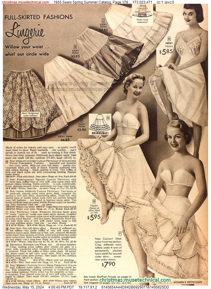 1955 Sears Spring Summer Catalog, Page 179