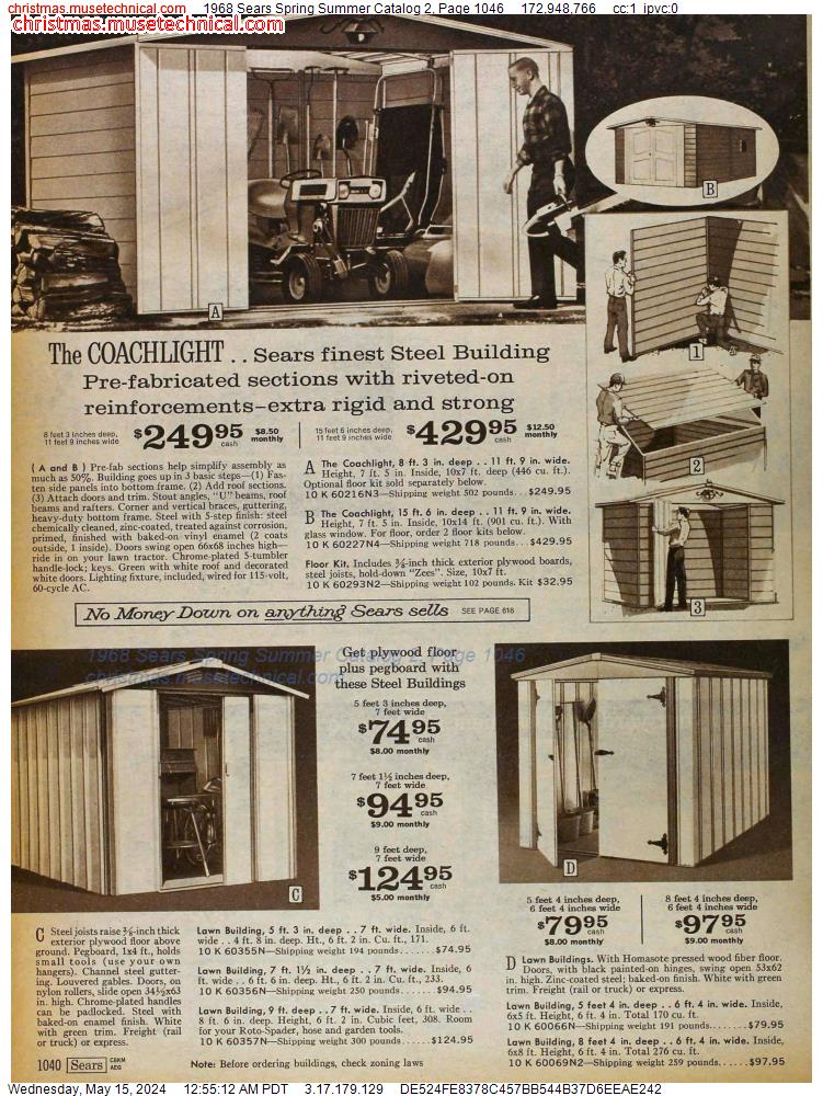 1968 Sears Spring Summer Catalog 2, Page 1046