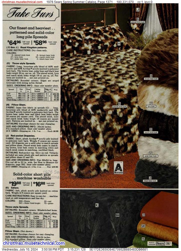 1976 Sears Spring Summer Catalog, Page 1371