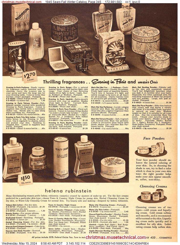 1945 Sears Fall Winter Catalog, Page 345