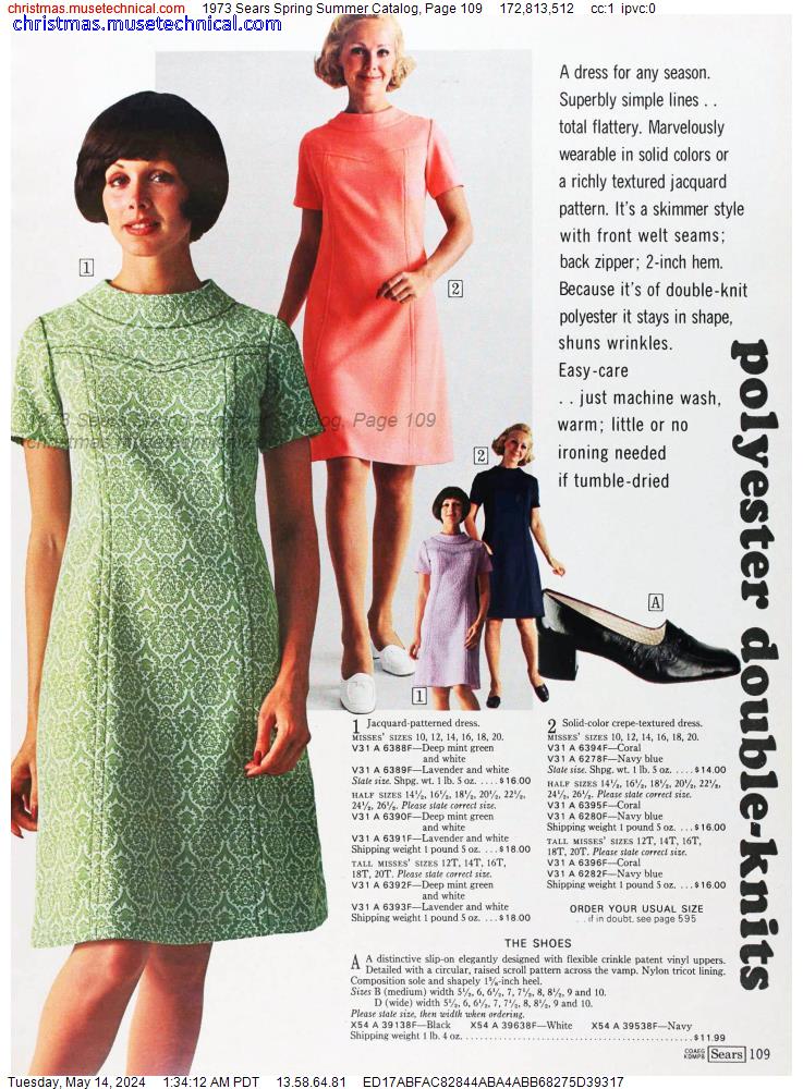 1973 Sears Spring Summer Catalog, Page 109