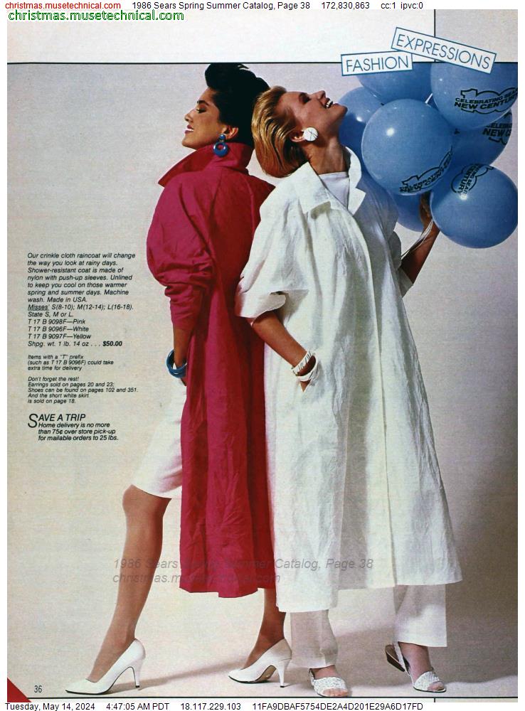 1986 Sears Spring Summer Catalog, Page 38