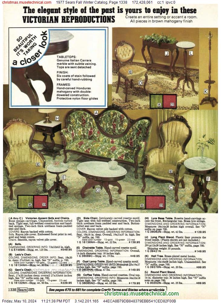 1977 Sears Fall Winter Catalog, Page 1338