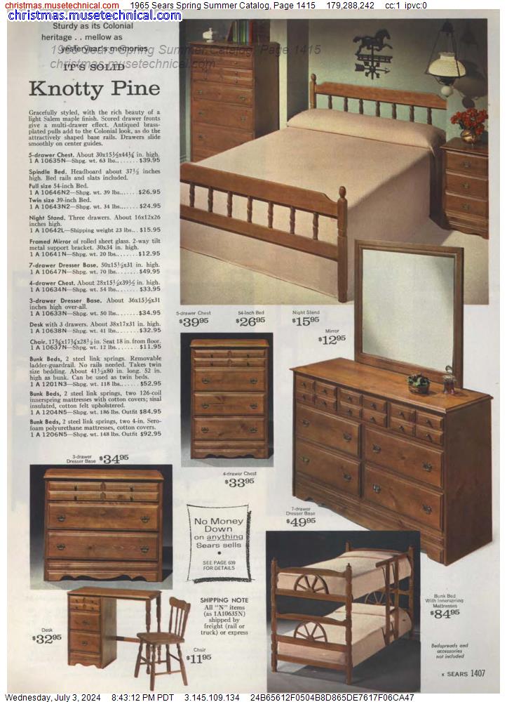 1965 Sears Spring Summer Catalog, Page 1415