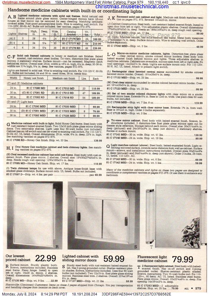1984 Montgomery Ward Fall Winter Catalog, Page 979