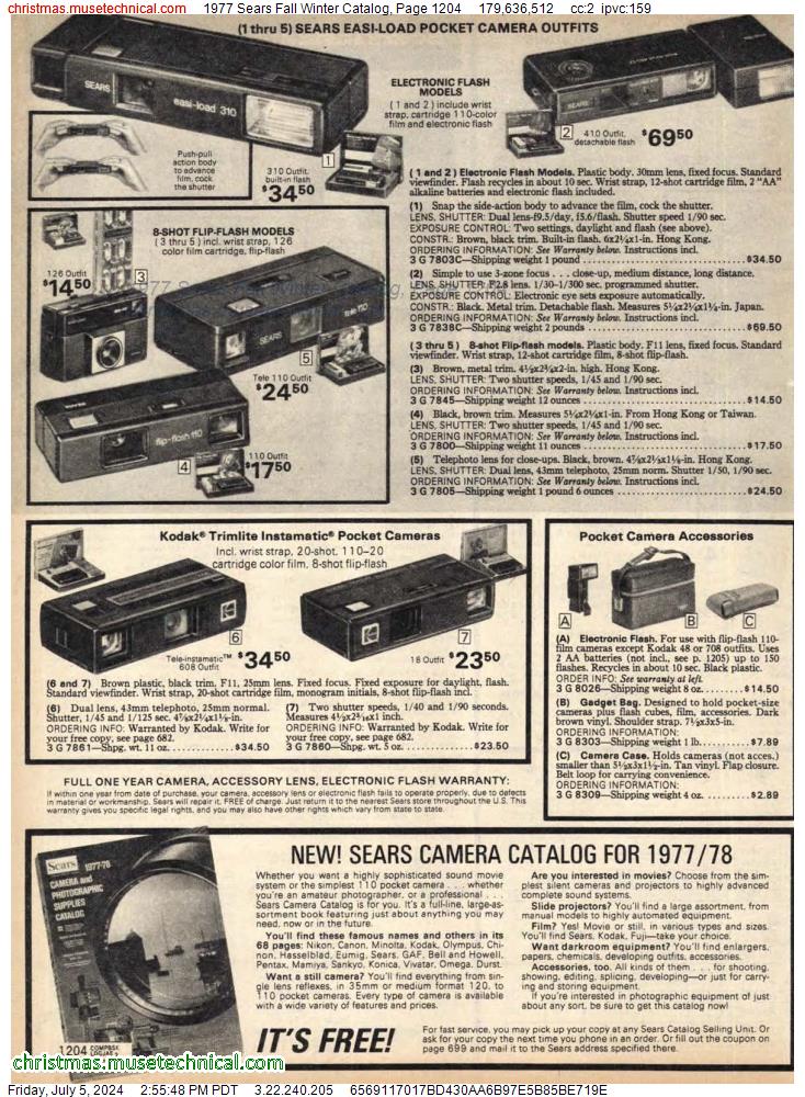 1977 Sears Fall Winter Catalog, Page 1204