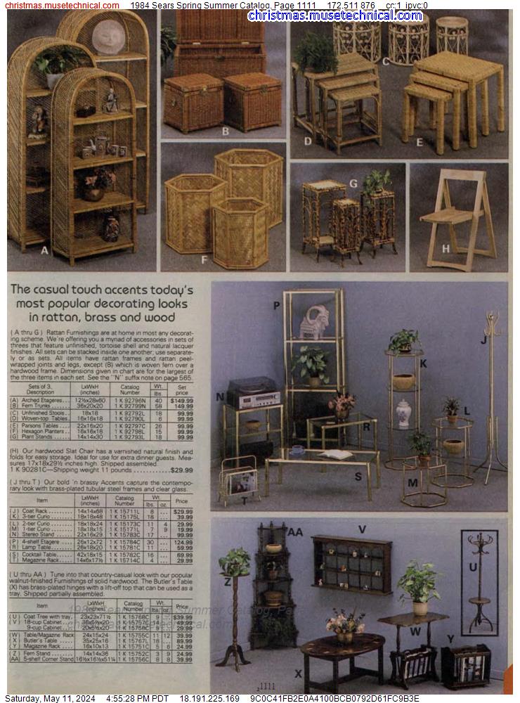 1984 Sears Spring Summer Catalog, Page 1111