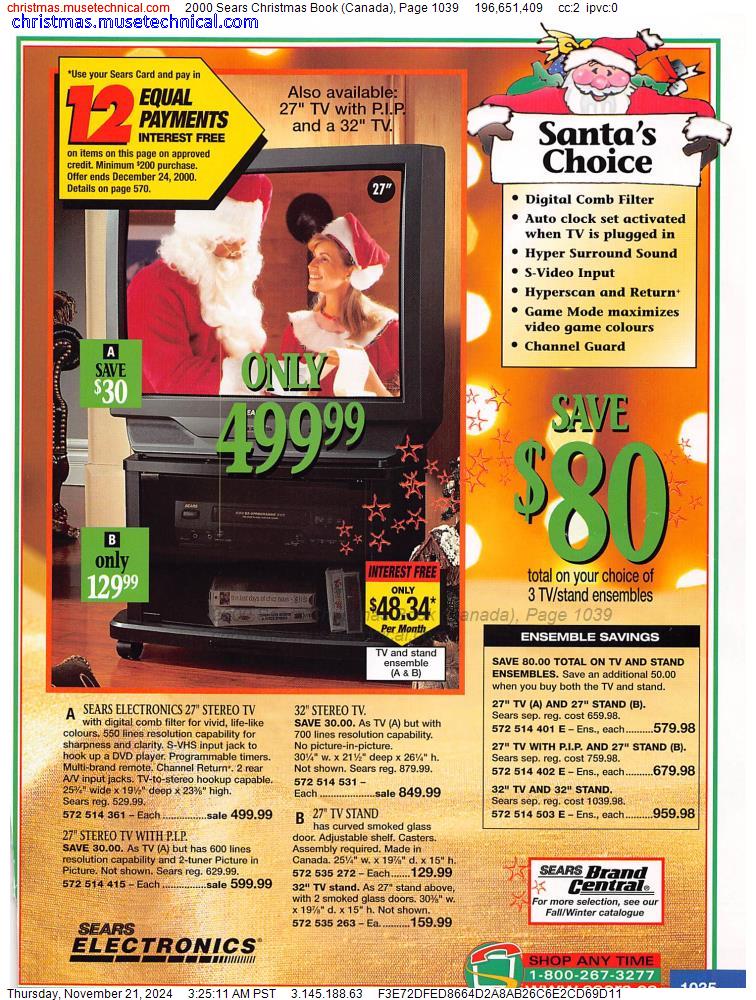 2000 Sears Christmas Book (Canada), Page 1039