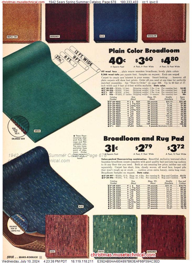 1942 Sears Spring Summer Catalog, Page 678