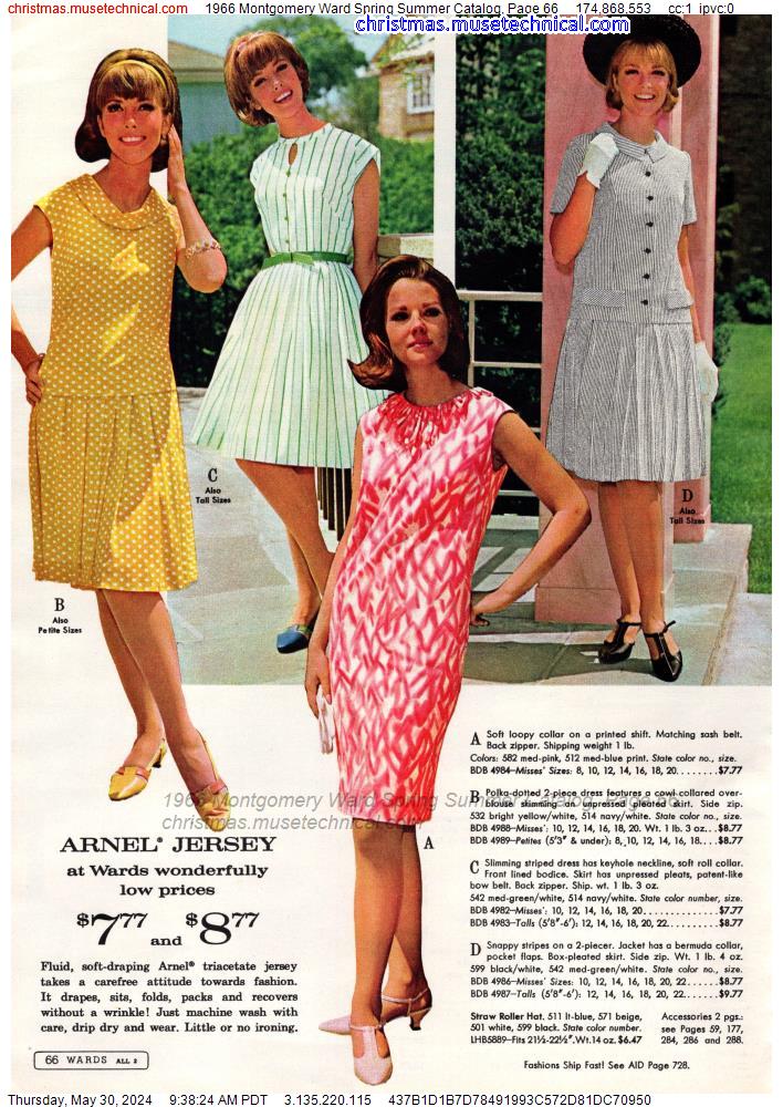 1966 Montgomery Ward Spring Summer Catalog, Page 66