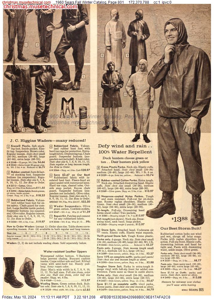 1960 Sears Fall Winter Catalog, Page 801