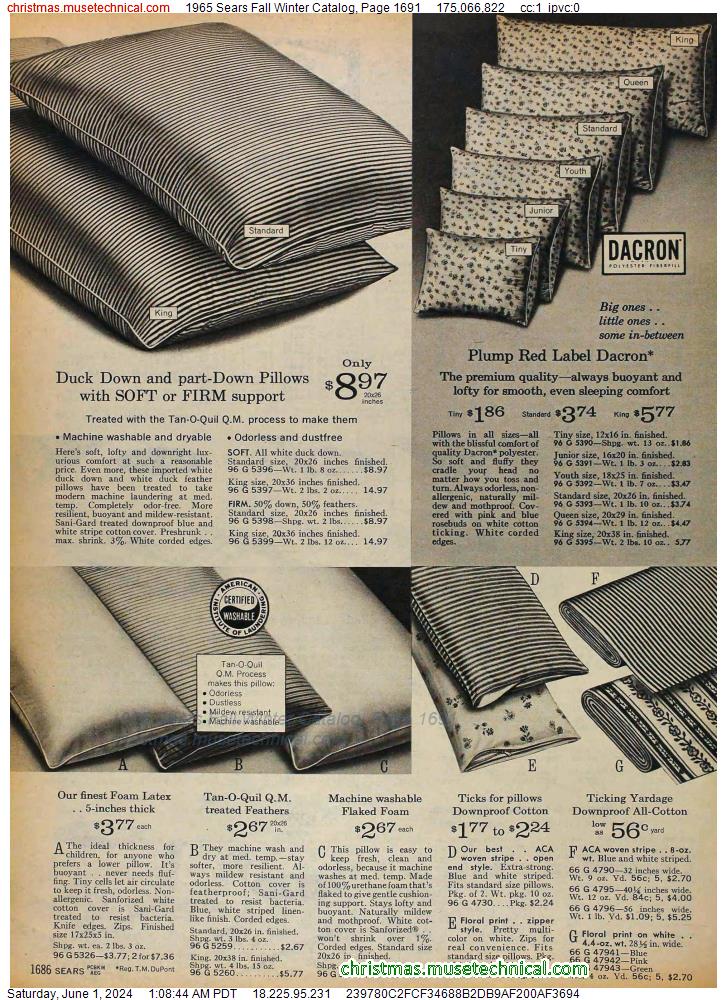 1965 Sears Fall Winter Catalog, Page 1691
