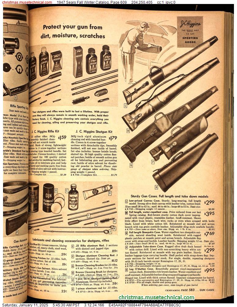 1947 Sears Fall Winter Catalog, Page 609