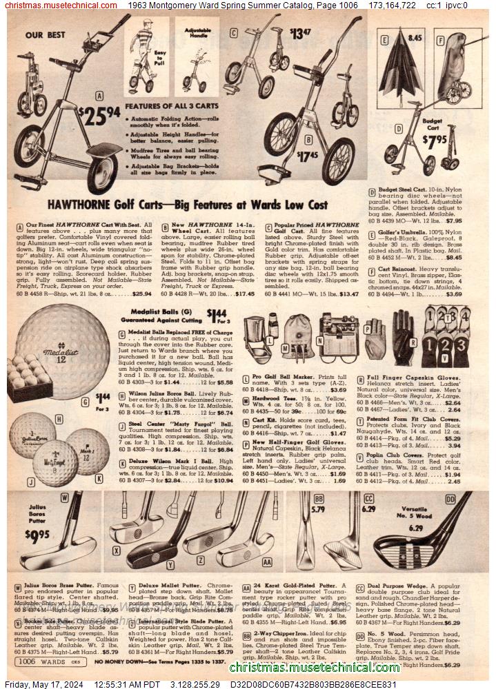 1963 Montgomery Ward Spring Summer Catalog, Page 1006