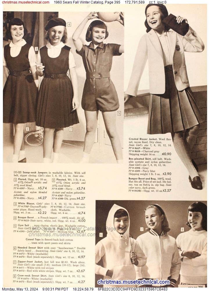 1960 Sears Fall Winter Catalog, Page 395