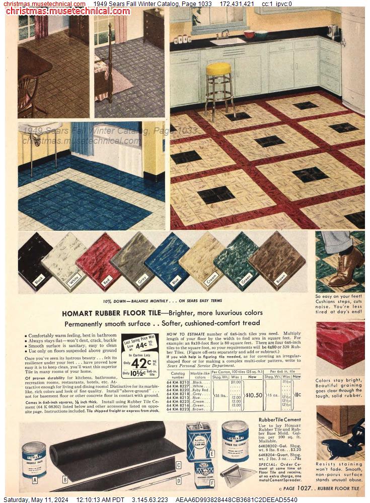 1949 Sears Fall Winter Catalog, Page 1033