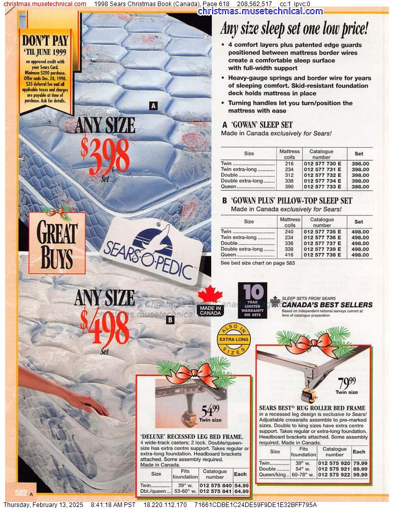 1998 Sears Christmas Book (Canada), Page 618