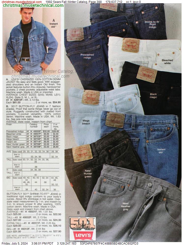 1992 Sears Fall Winter Catalog, Page 388