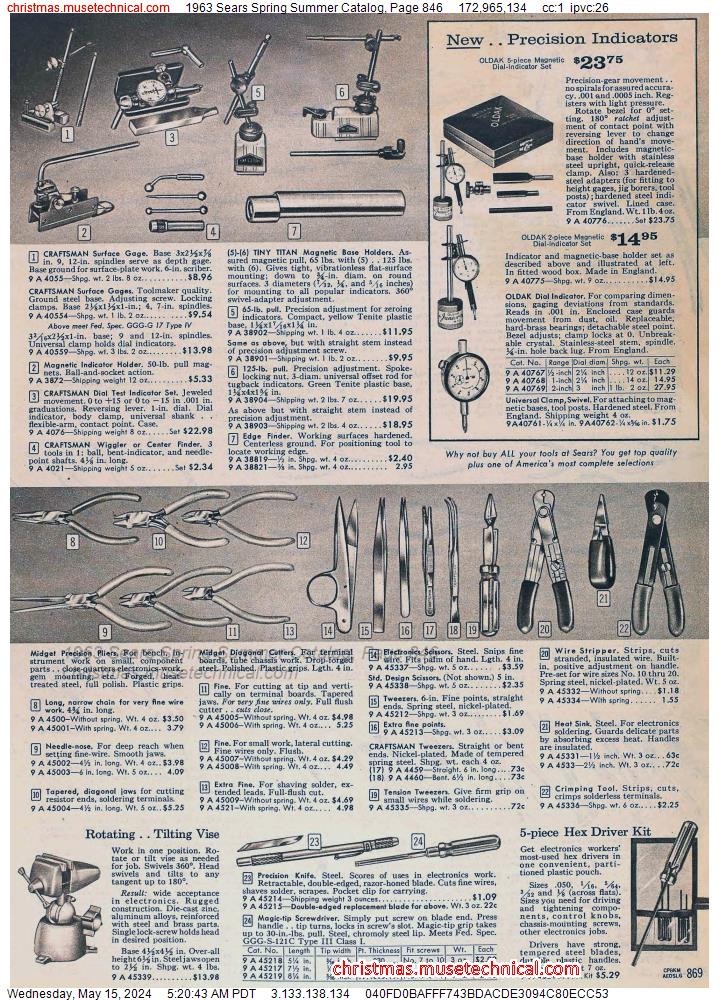 1963 Sears Spring Summer Catalog, Page 846